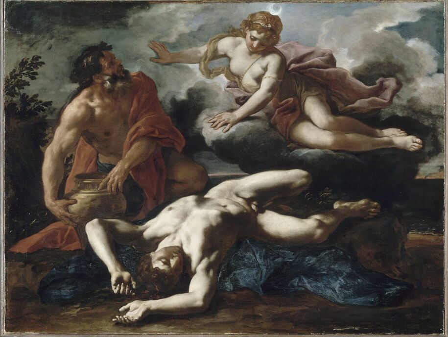 "Diane auprès du cadavre d'Orion", di Daniel Seiter - 1685 - Museo del Louvre