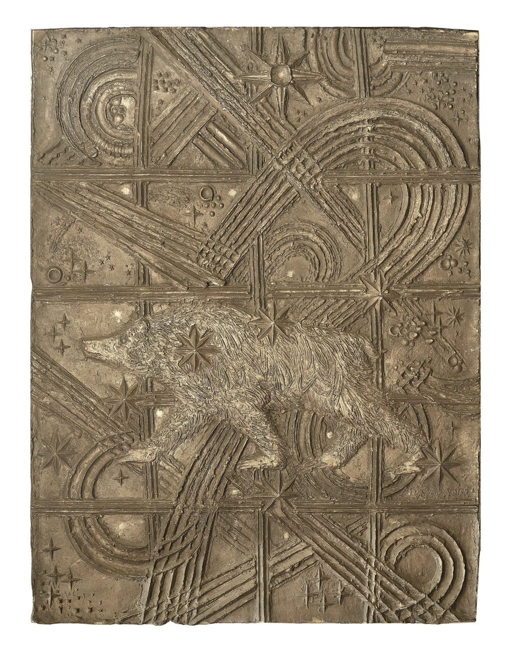 Opera di MarioSartori sulla turbonave Raffaello. Fonte Catalogo generale dei Beni Culturali