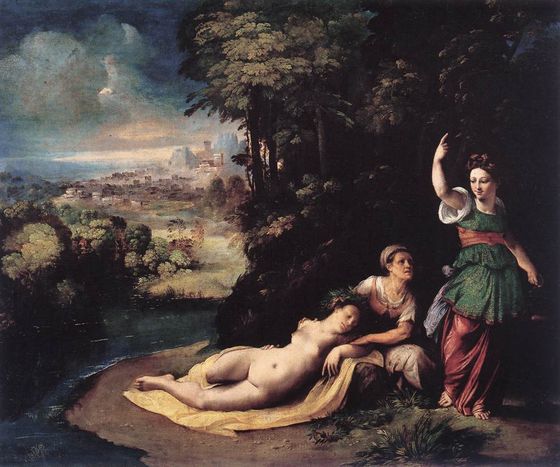 Storia di Callisto (o Trasformazione di Siringa), di Dosso Dossi. Galleria Borghese, Roma