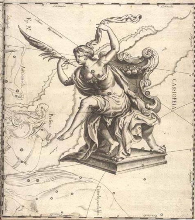 Cassiopea - Hevelius, Uranographia, XVII sec.