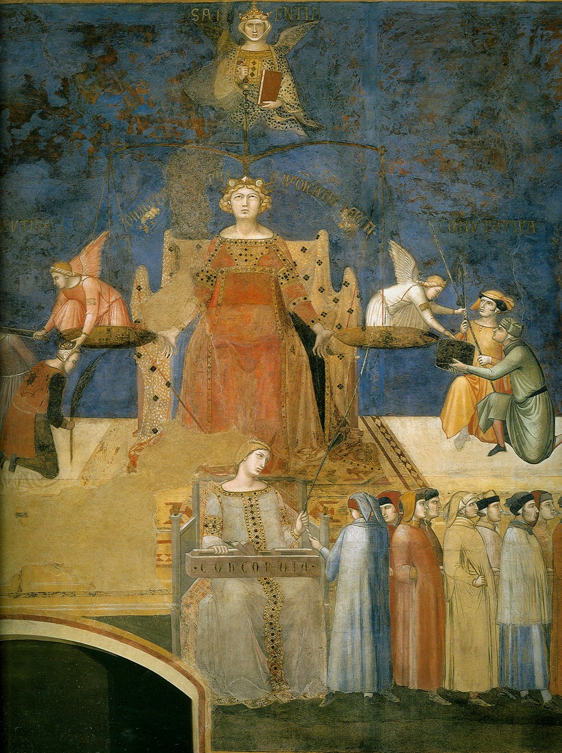 Allegoria della Giustizia, Ambrogio Lorenzetti - Sala della Pace, Palazzo Comunale di Siena