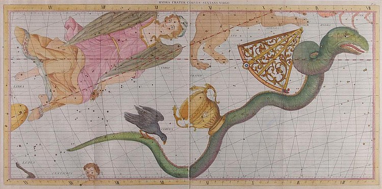 La Vergine raffigurata nella Uranographia di Bode. 