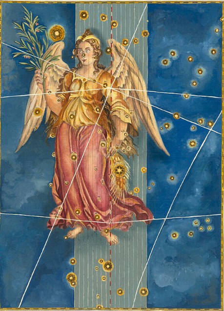 La Vergine raffigurata nell'Uranometria di Johann Bayer.